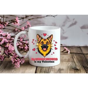 My German Shepherd GSD is My Valentine Cute Gift Coffee Mug
